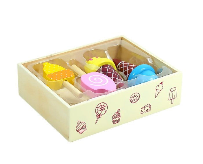 Wooden magnetic Ice-cream set