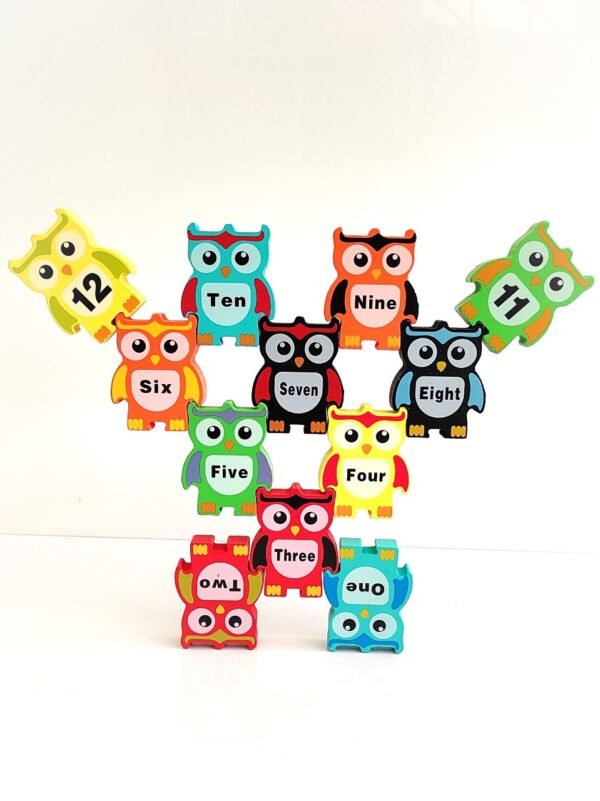 Wooden Stacking Toy - OWL Balancing - Image 2