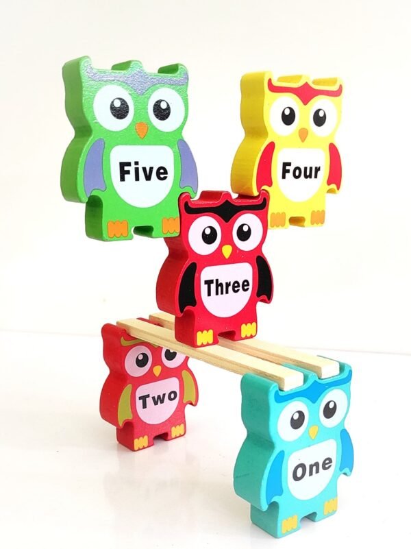 Wooden Stacking Toy - OWL Balancing - Image 4