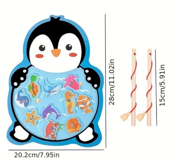 Animal Design Wooden Board Fishing Game - Image 2