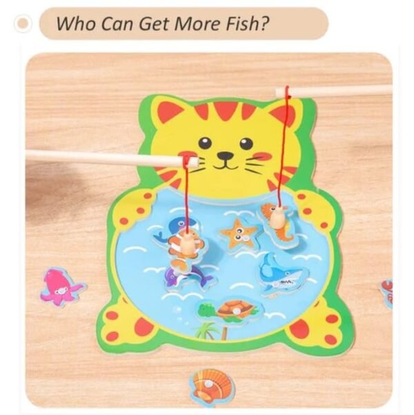 Animal Design Wooden Board Fishing Game - Image 3