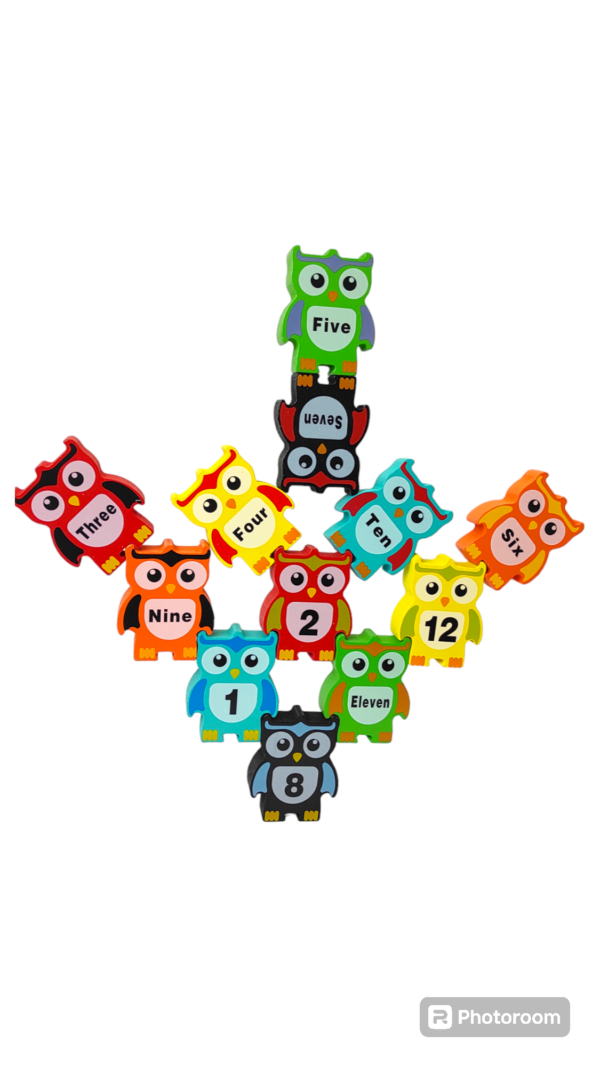 Wooden Stacking Toy - OWL Balancing - Image 5