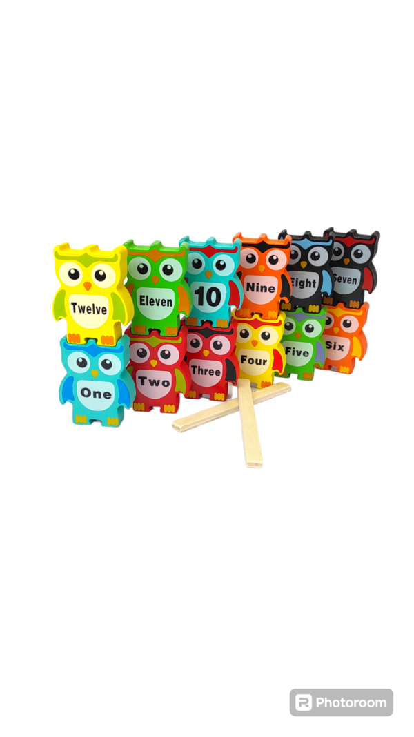Wooden Stacking Toy - OWL Balancing - Image 6