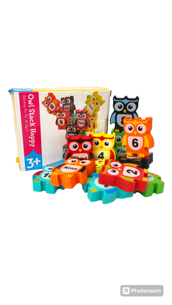 Wooden Stacking Toy - OWL Balancing - Image 7