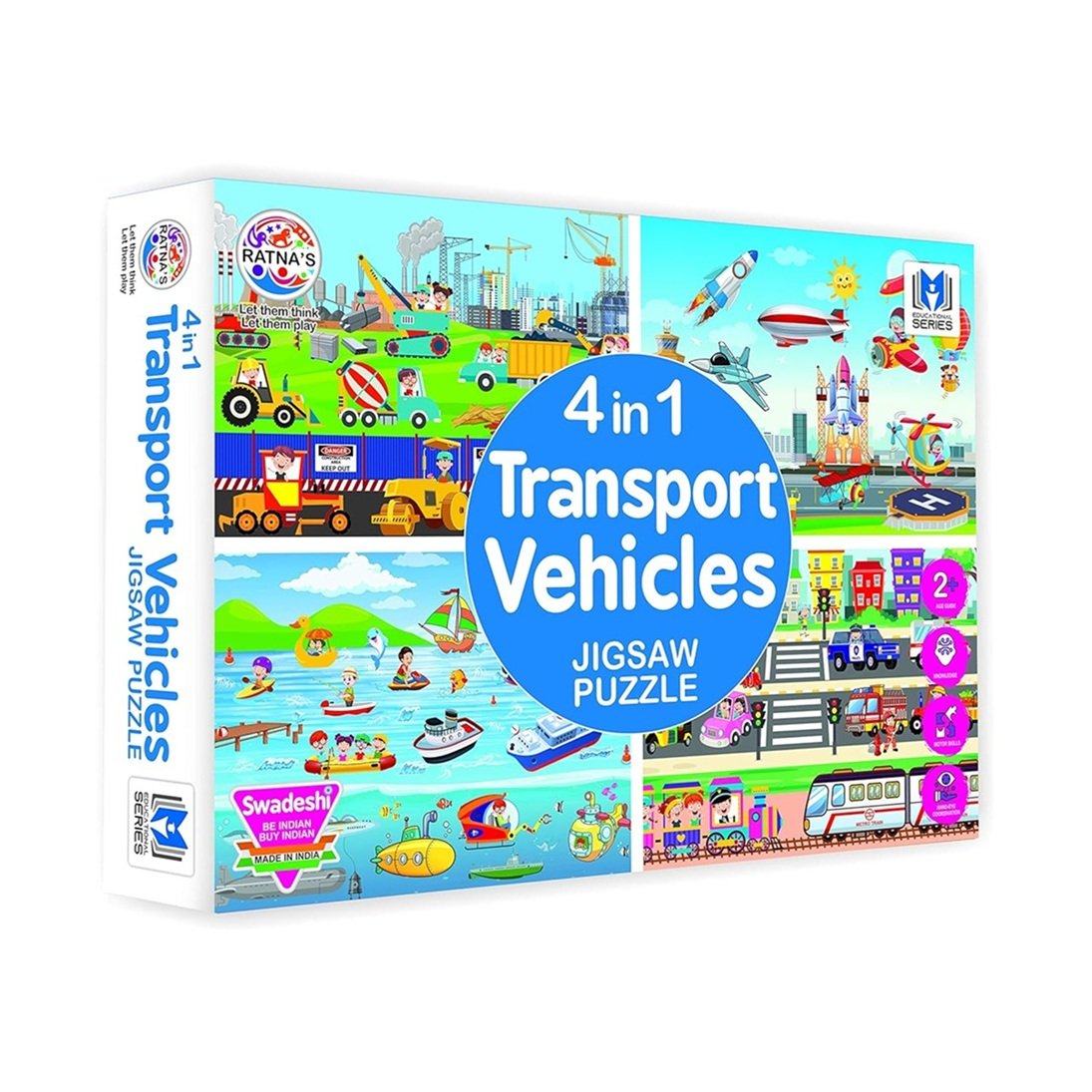 4-in-1 Transport Vehicles Jigsaw Puzzle